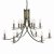 Searchlight Ascona 12 Light Pendant Antique Brass & Clear Glass Sconces