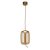 Searchlight Lisbon LED Ceiling Pendant Satin Brass & Amber Glass