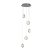 Searchlight Quartz 5 Light Ceiling Pendant Chrome & Bubble Glass