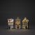 Konstsmide Battery/USB Operated Set of 3 Small Houses