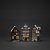 Konstsmide Battery/USB Operated Set of 3 Small Houses with Amber LED