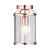 Oaks Lighting Fern Flush Ceiling Lantern Copper