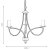 Oaks Lighting Loop 3 Light Chandelier Antique Chrome