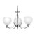 Oaks Lighting Luanda 3 Light Chandelier Antique Chrome