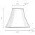 Oaks Lighting Flared Square Shade Soft Grey - Various Sizes