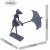 UMBRELLA GIRL IN WIND Elur Iron Figurine 15cm Grey Shimmer