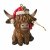 Giftware Trading Sitting Highland Cow Tree Decoration 7.5cm