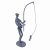 Elur Iron Figurine Angler 22cm Grey Shimmer