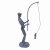 Elur Iron Figurine Angler 22cm Grey Shimmer