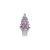 Premier Decorations 20cm Silver Mini Tinsel Tree with Baubles - Assorted