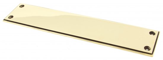 Aged Brass 300mm Art Deco Fingerplate