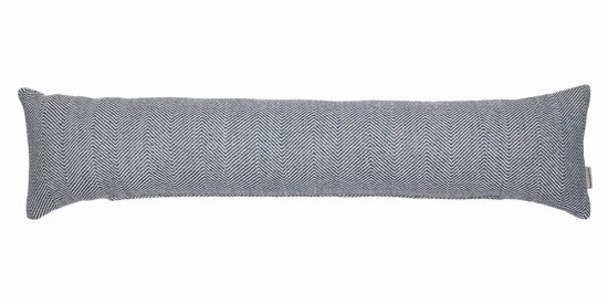 Hines of Oxford Blue Herringbone Woven Draught Excluder