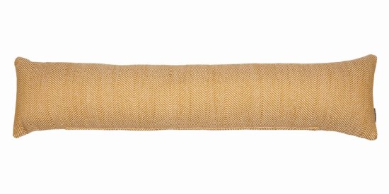 Hines of Oxford Ochre Herringbone Woven Draught Excluder