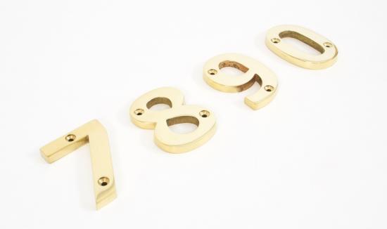 Polished Brass Numeral 7