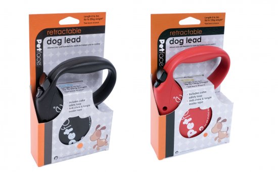 Petface Retractable Lead Medium - Assorted