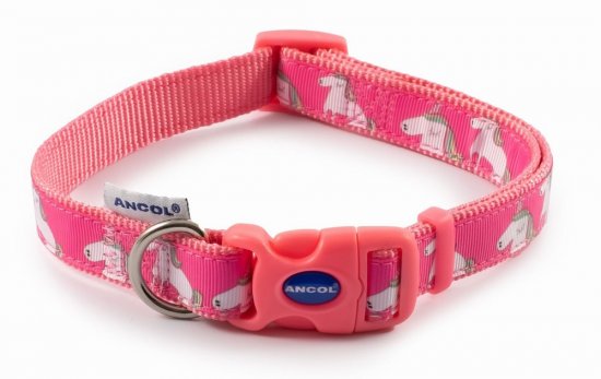 Ancol Unicorn Patterned Dog Collar - Size 5-9