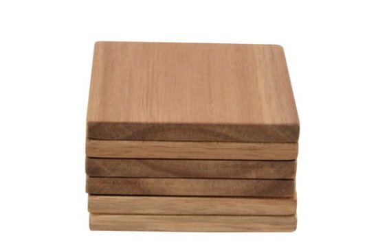 Apollo Acacia Square Coasters 10cm - Set of 6