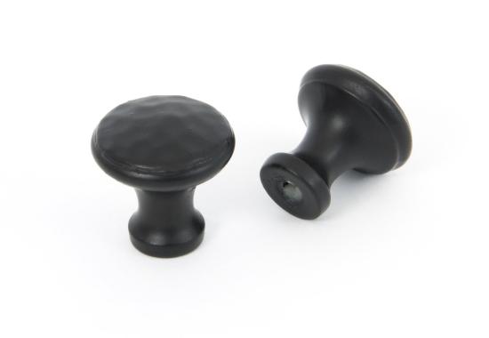 Black Hammered Cabinet Knob - Small