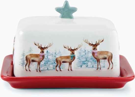 Cooksmart Christmas Stag Butter Dish