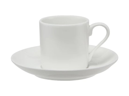 Maxwell & Williams White Basics Straight Demi Cup & Saucer 100ml