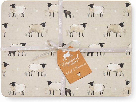 Cooksmart Highland Sheep Set of 4 Placemats