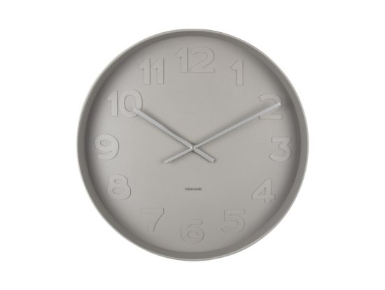 Karlsson Wall Clock Mr. Grey Numbers - Warm Grey